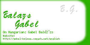 balazs gabel business card